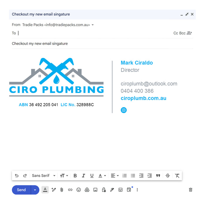 Custom HTML Email Signature