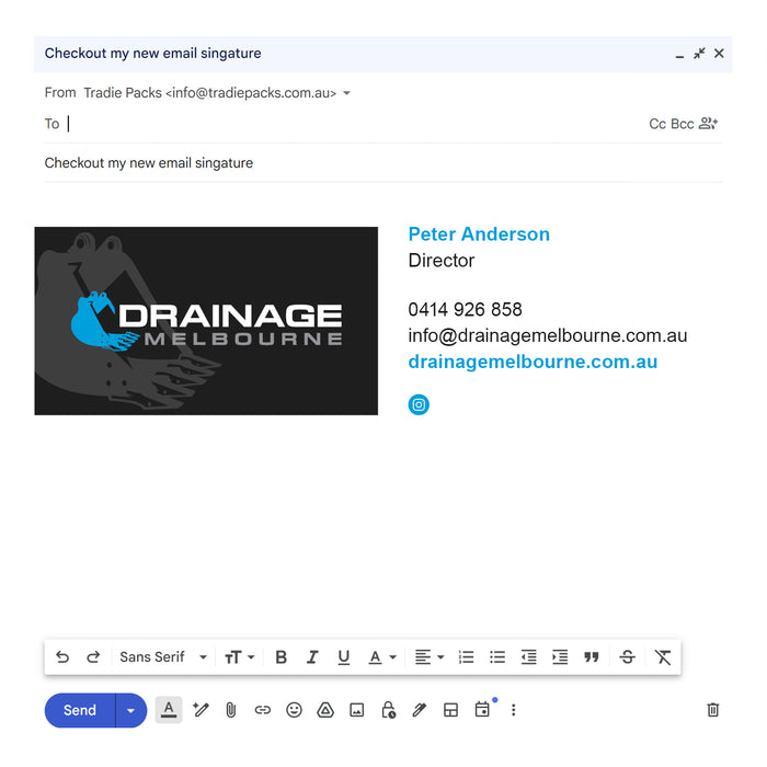 Custom HTML Email Signature