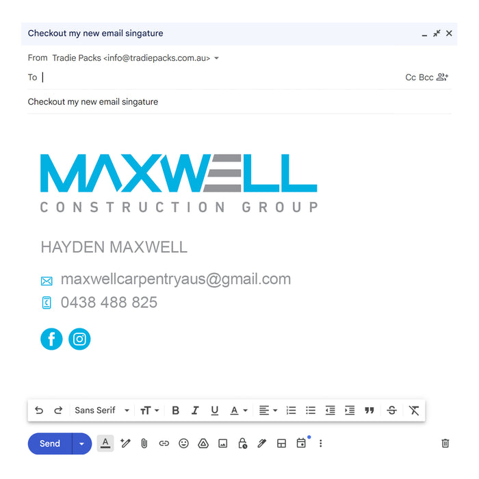 Custom HTML Email Signature