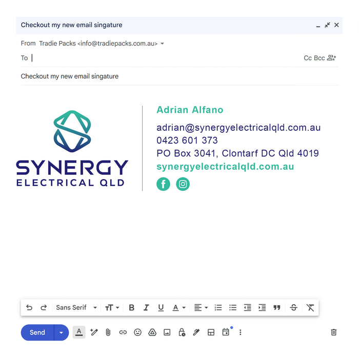 Custom HTML Email Signature