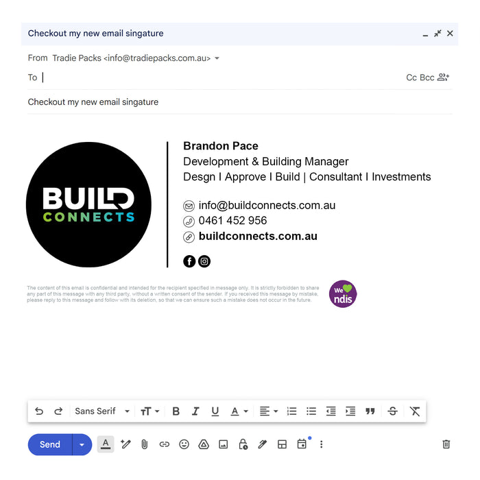 Custom HTML Email Signature