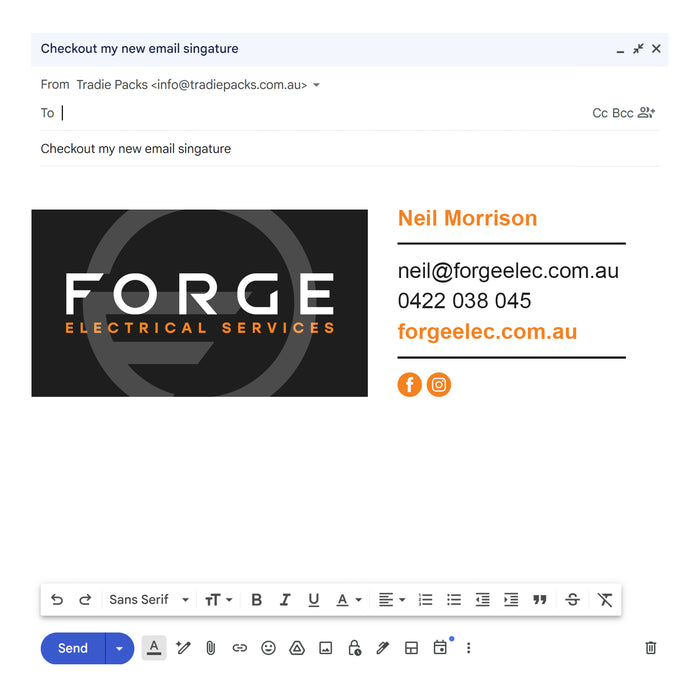 Custom HTML Email Signature