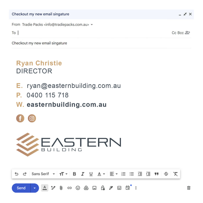 Custom HTML Email Signature