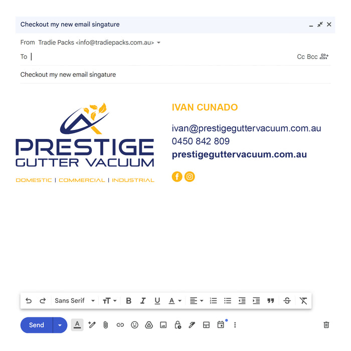 Custom HTML Email Signature
