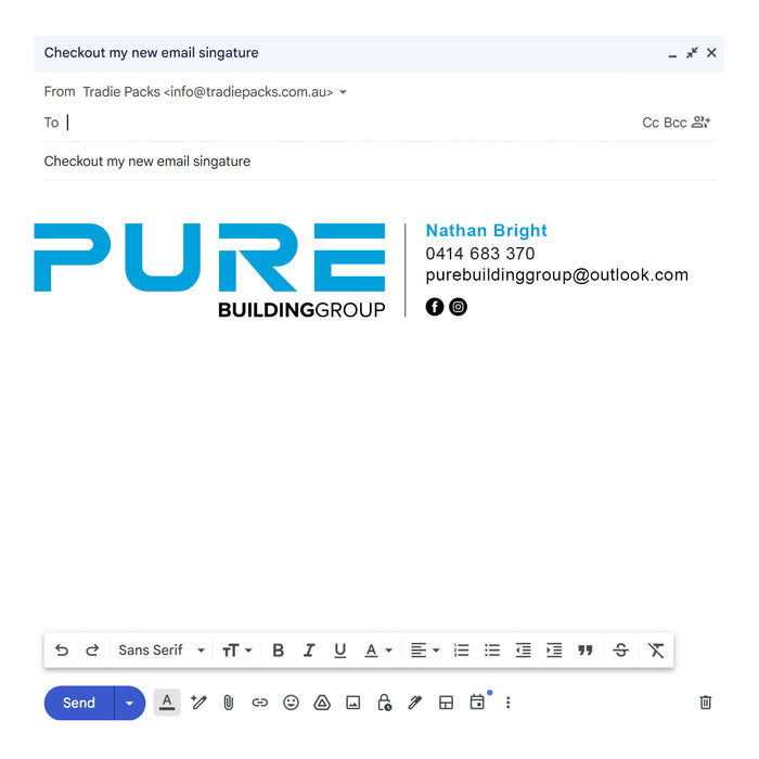 Custom HTML Email Signature