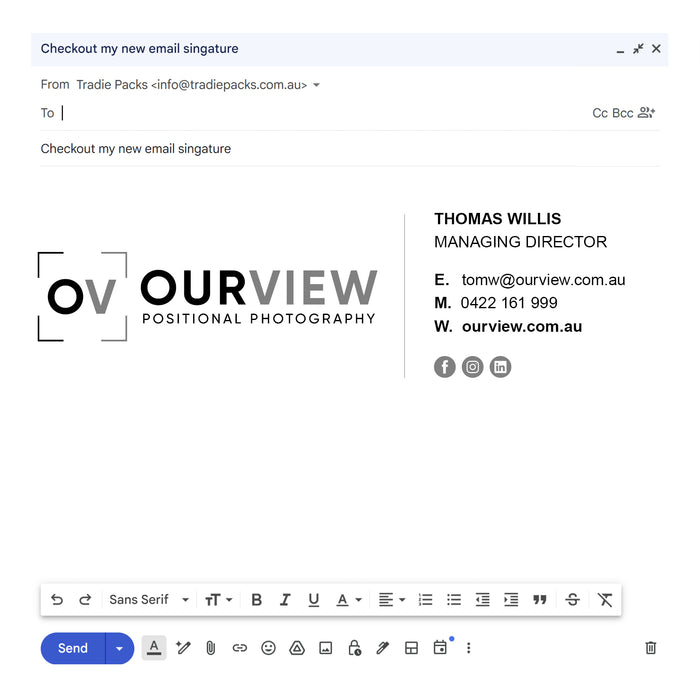 Custom HTML Email Signature