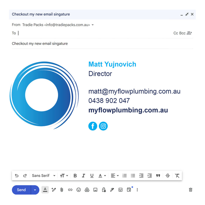 Custom HTML Email Signature