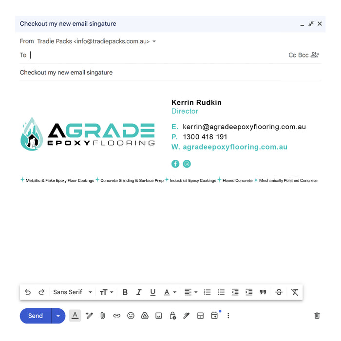 Custom HTML Email Signature