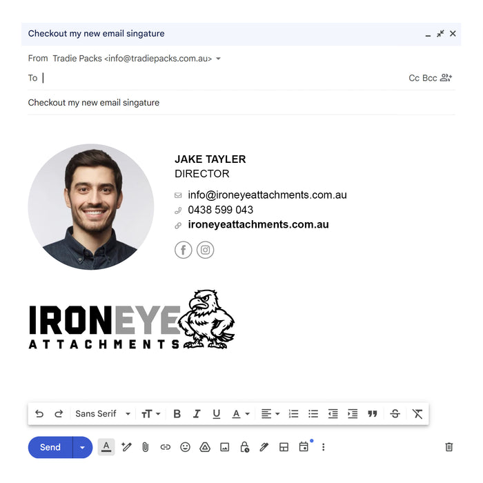 Custom HTML Email Signature