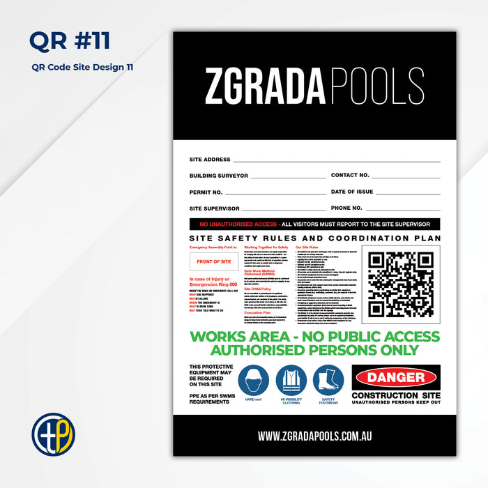 Large Site Safety Corflute Signs - 1200 x 800mm