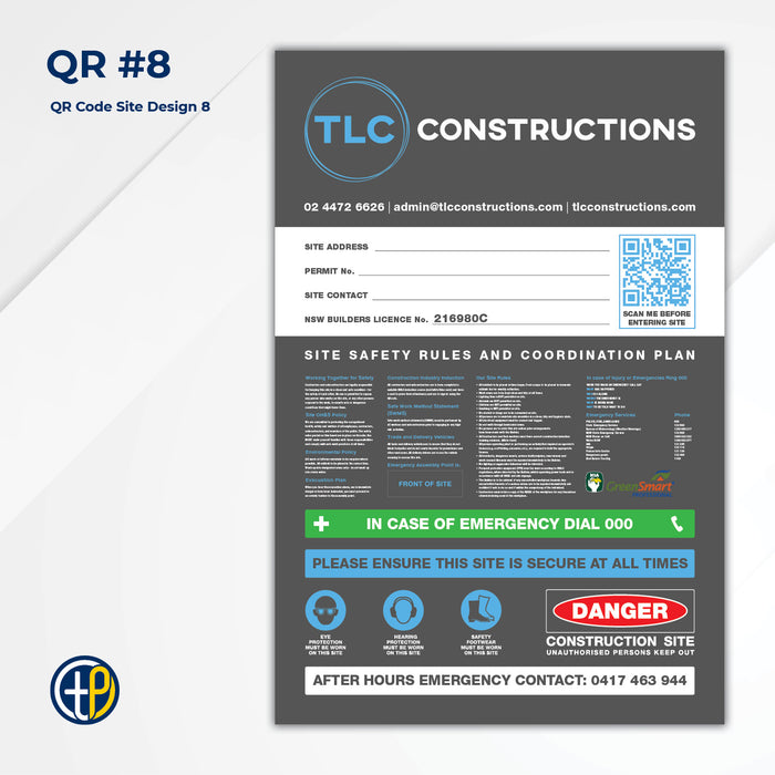 Large Site Safety Corflute Signs - 1200 x 800mm