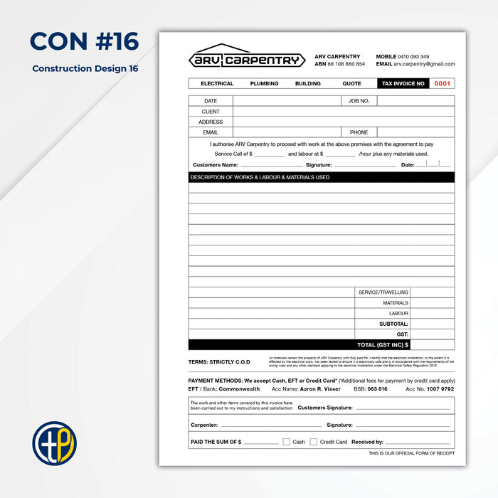 A4 Triplicate Carbonless Books