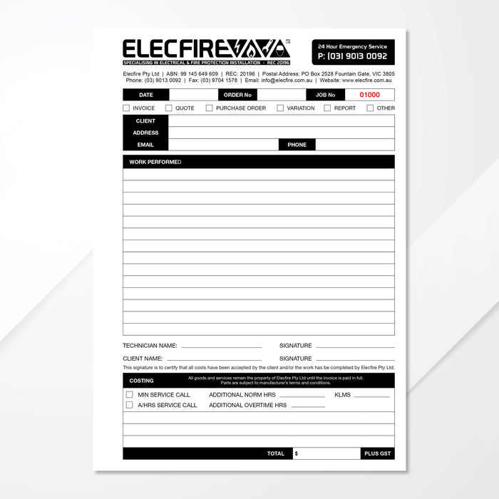 Triplicate Carbonless Books - Tradie Packs