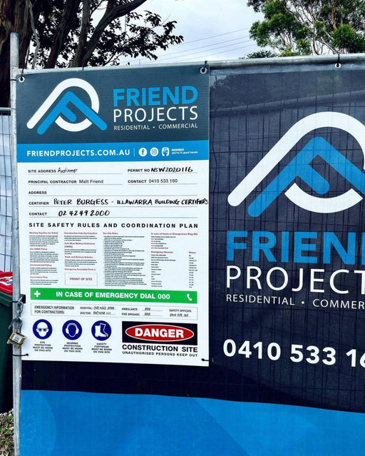 Large Site Safety Corflute Signs - 1200 x 800mm - Tradie Packs