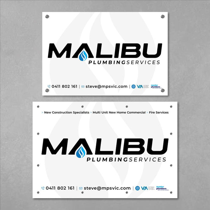 900mm x 600mm Corflute Signs & 2.4m x 1.6m Banner Mesh Pack - Tradie Packs