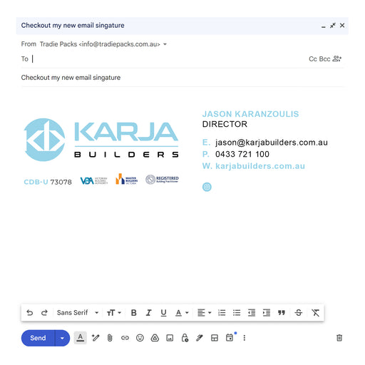Custom HTML Email Signature