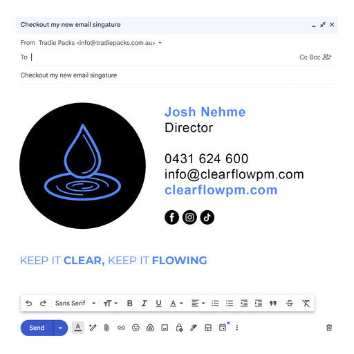 Custom HTML Email Signature