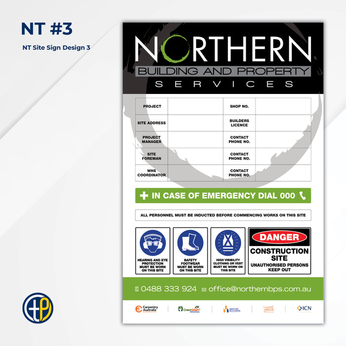 Medium Site Safety Corflute Signs - 900 x 600mm