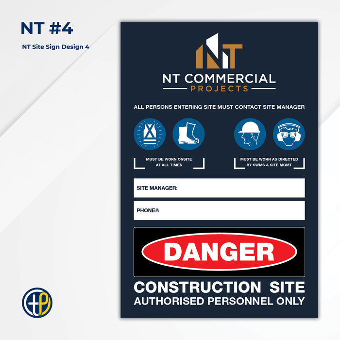 Medium Site Safety Corflute Signs - 900 x 600mm