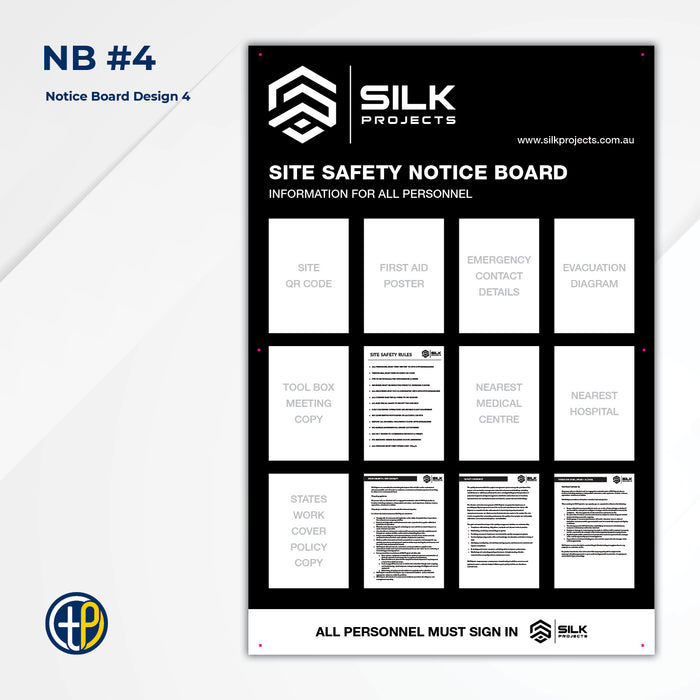 Medium Site Safety Corflute Signs - 900 x 600mm