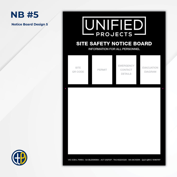 Medium Site Safety Corflute Signs - 900 x 600mm