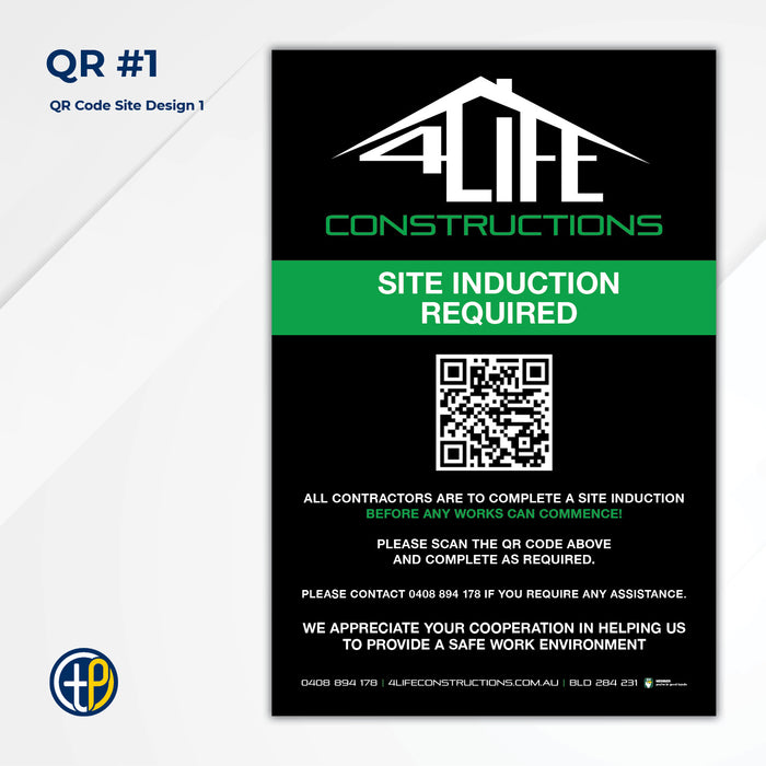 Medium Site Safety Corflute Signs - 900 x 600mm