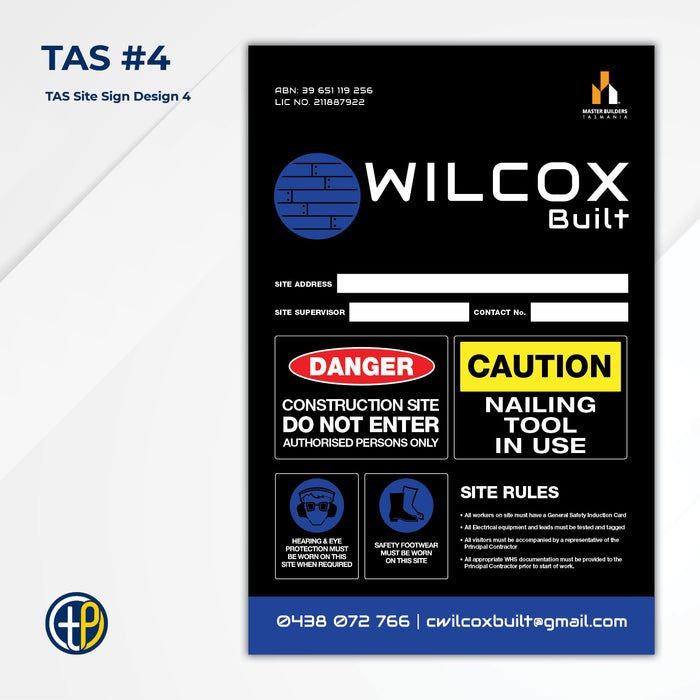 Medium Site Safety Corflute Signs - 900 x 600mm