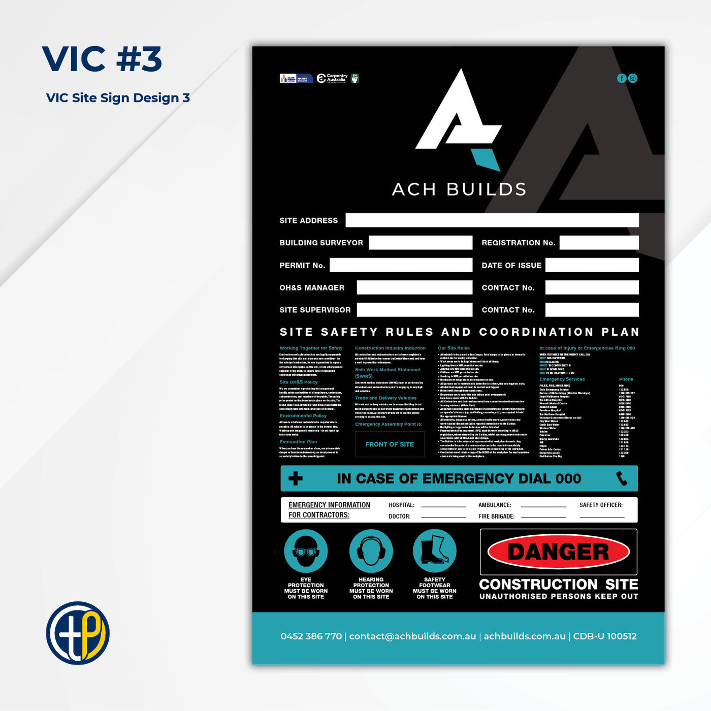 Site Safety Corflute Signs | Construction Site Signage | Building Site ...