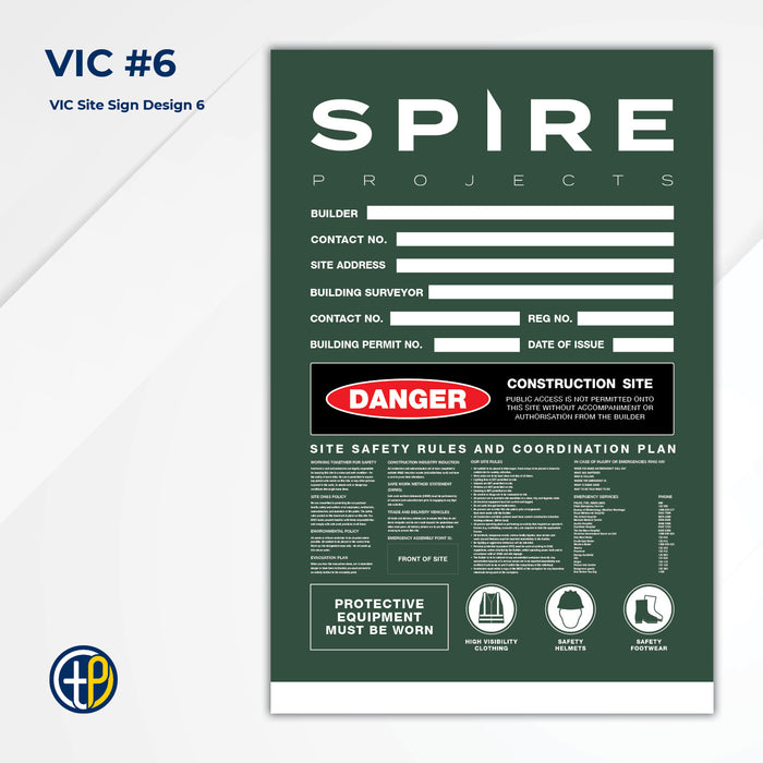 Medium Site Safety Corflute Signs - 900 x 600mm