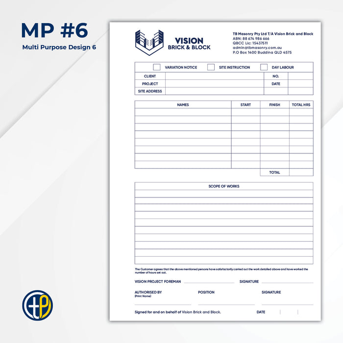 A4 Triplicate Carbonless Books