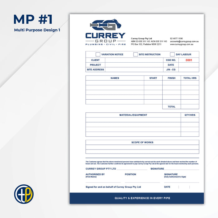 A4 Triplicate Carbonless Books