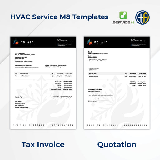 Service M8 Invoice and Quote Templates