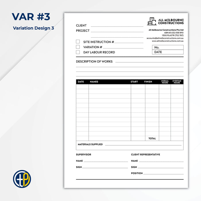 A4 Triplicate Carbonless Books