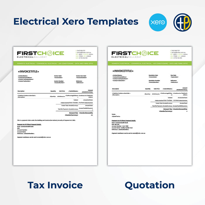 Xero Invoice and Quote Templates