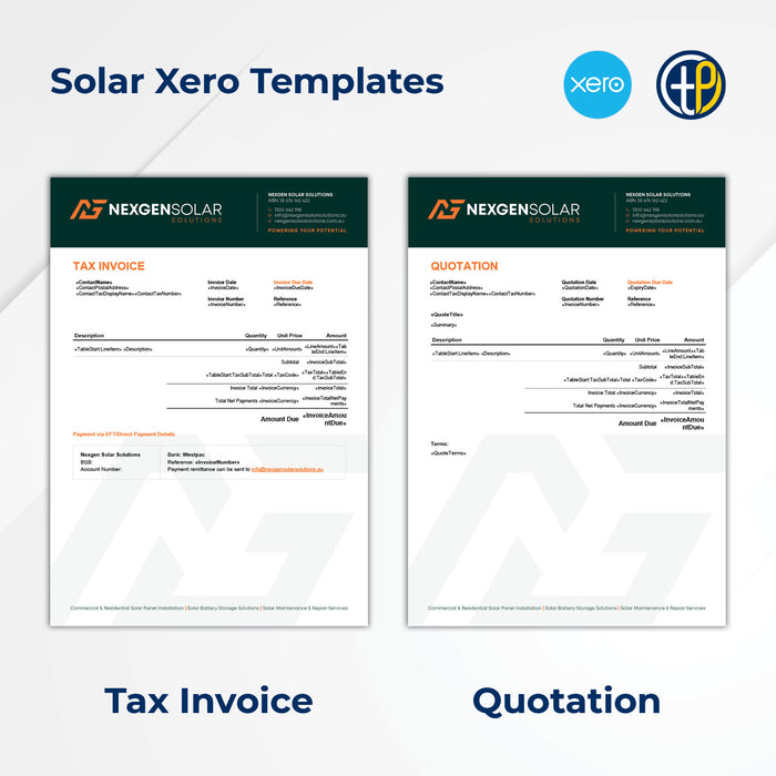 Xero Invoice and Quote Templates