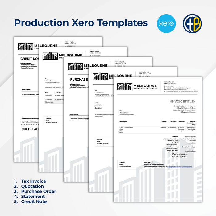 Xero Invoice and Quote Templates
