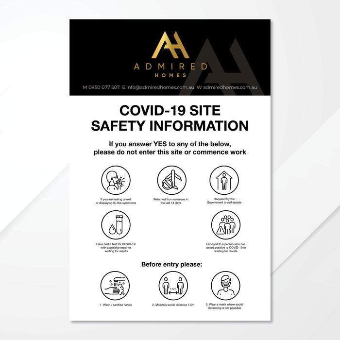 COVID-19 Signage - Tradie Packs