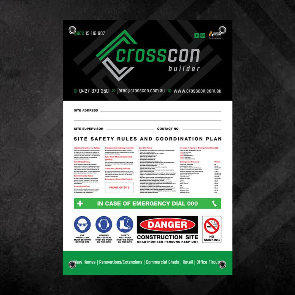 Site Safety Corflute Signs | Construction Site Signage | Building Site ...