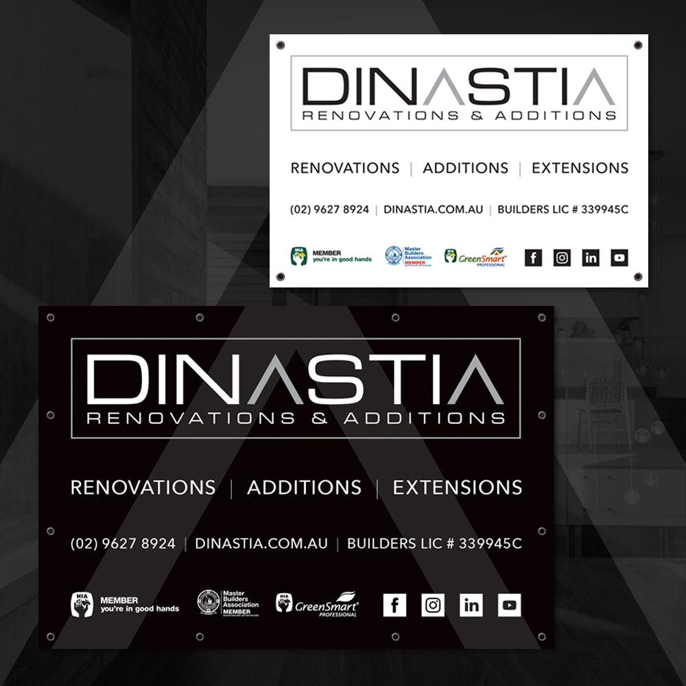 900mm x 600mm Corflute Signs & 2.4m x 1.6m Banner Mesh Pack - Tradie Packs