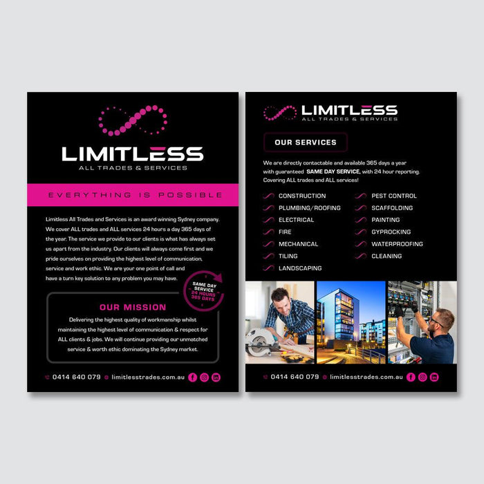 Flyers Design and Print - Tradie Packs