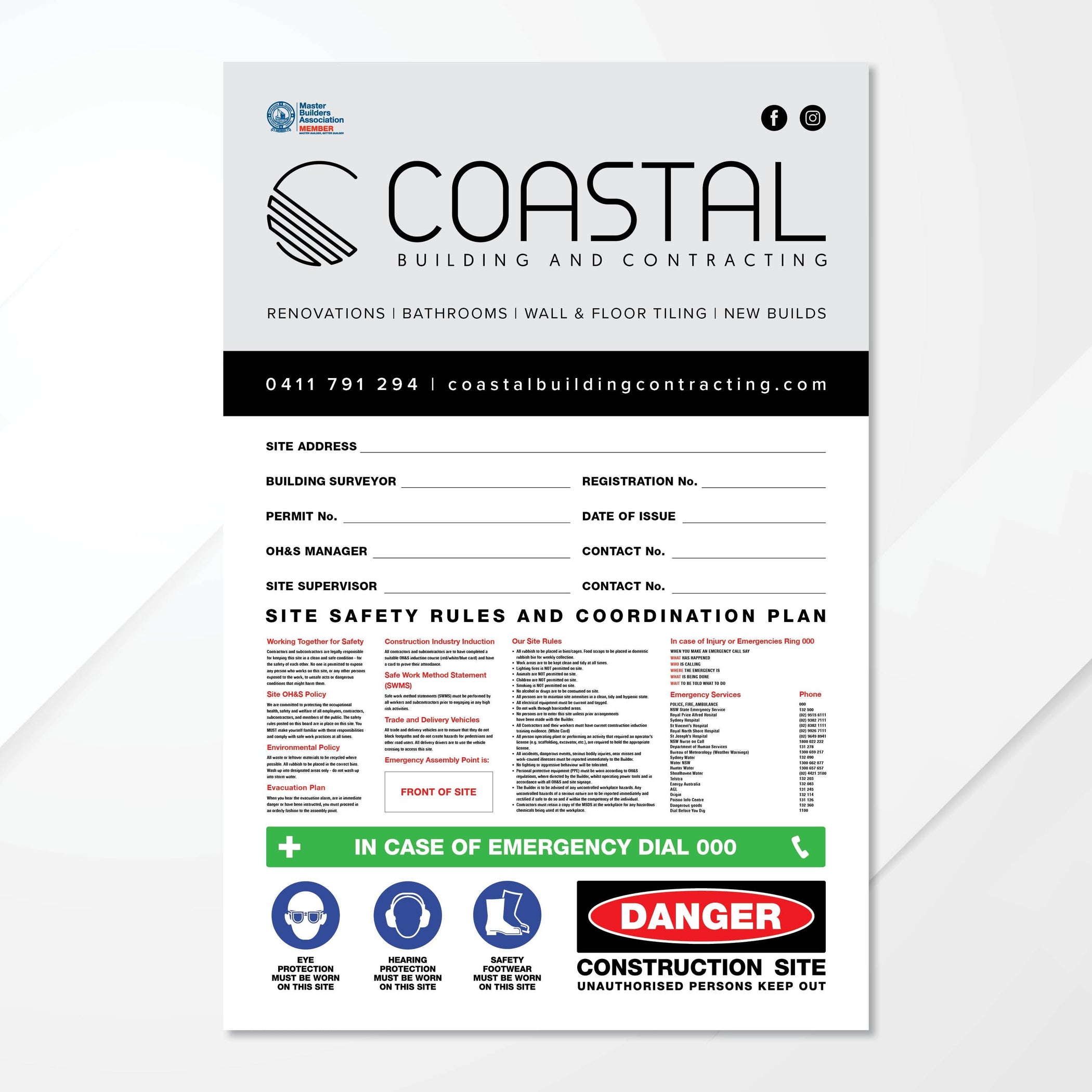 Site Safety Corflute Signs | Construction Site Signage | Building Site ...