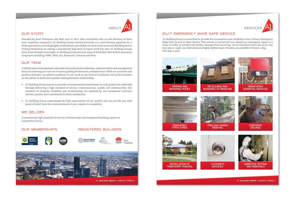 Custom Brochures - Tradie Packs