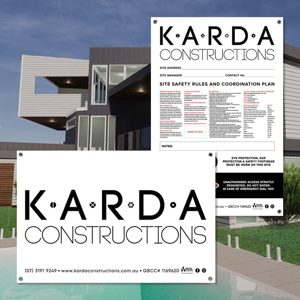 Cyclendar Circular Corflute Large Site Safety Corflute Signs - Construction Site Signage — Tradie Packs