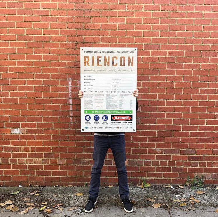 Large Site Safety Corflute Signs - Construction Site Signage — Tradie Packs